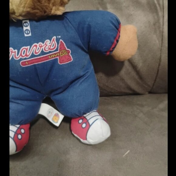 Atlanta Braves Baseball Bear Plush Stuffed Animal - Picture 7 of 12